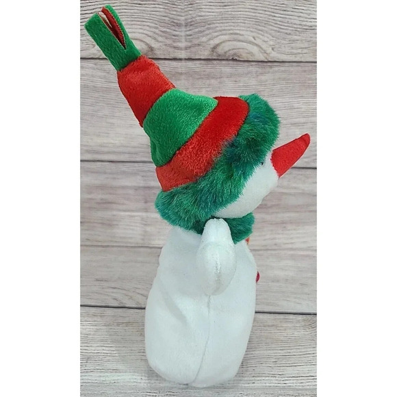 Vintage TY Plush Snowgirl Beanie Babies 2000 Collection White 8" New Old Stock - Picture 3 of 8